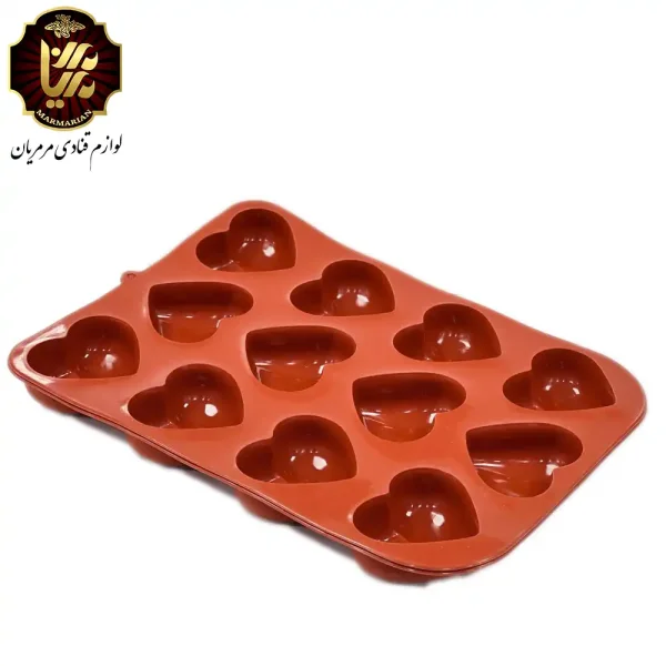 قالب قلب سیلیکونی 12 خانه بزرگ