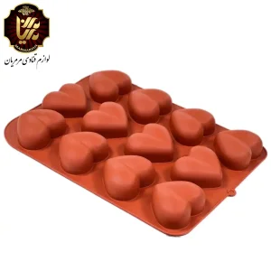 قالب قلب سیلیکونی 12 خانه بزرگ