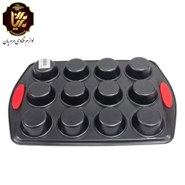 قالب مافین 12 خانه دسته دار سیلیکون