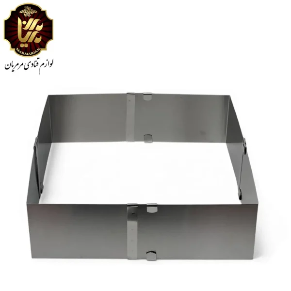رینگ مربع استیل برای تهیه کیک و دسر