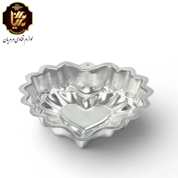 جعبه کیک آلومینیومی قلب مناسب پخت کیک