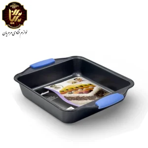 قالب تفلون مربع دسته سیلیکون مناسب پخت کیک