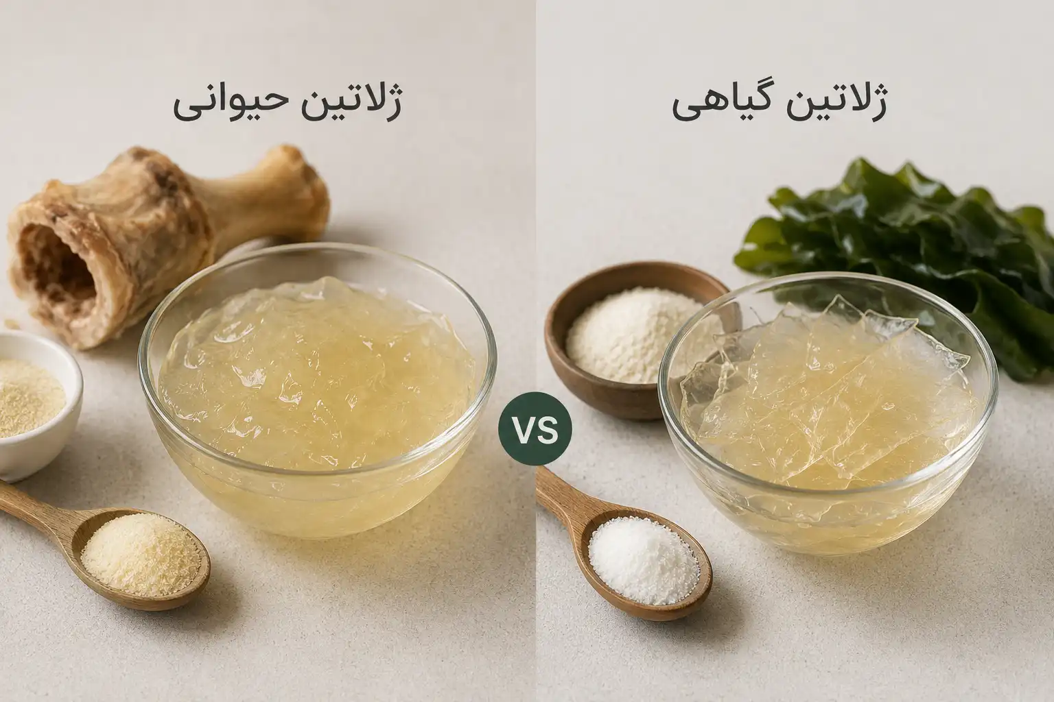 تفاوت ژلاتین حیوانی و ژلاتین گیاهی